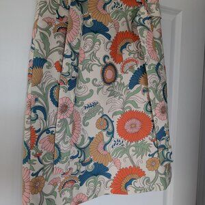 J Crew Knee Length Skirt in Beautiful Flower Print